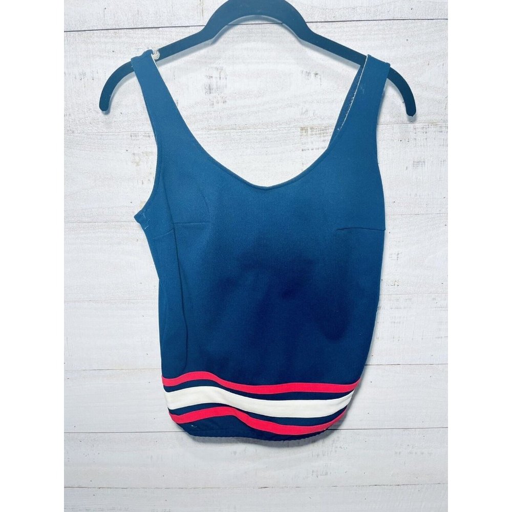Vintage Ladies Bathing Suit Top Only 1950’s Sailor Striped Prop Costume